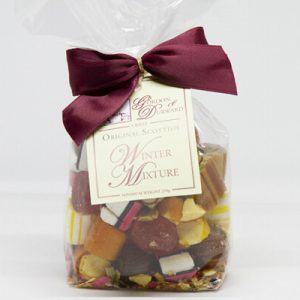 250g Bag of Winter Mix, tied with a gift red ribbon.